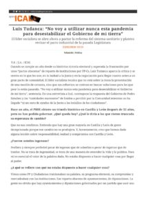 thumbnail of Agencia Ical – Luis Tudanca_ “No voy a utilizar nunca esta pandemia para desesta