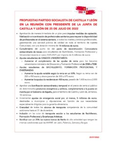 thumbnail of PROPUESTAS PSOECyL trasladadas a Mañueco en reunión 25 de julio de 2022